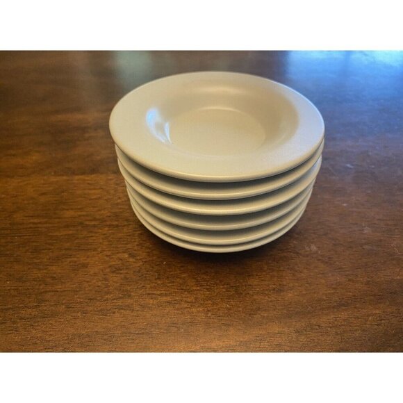 6 IKEA 120 11 Beige Dipping Bowls Saucers  Set Of 6 Excellent Condition - Picture 1 of 9